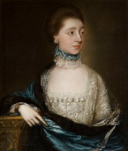 青いマントを持つ未知の女性、1765年頃
